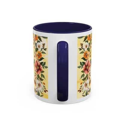 She Is Mom Floral Accent Coffee Mug — 'She is Peace, She is Home' Mother's Day Gift