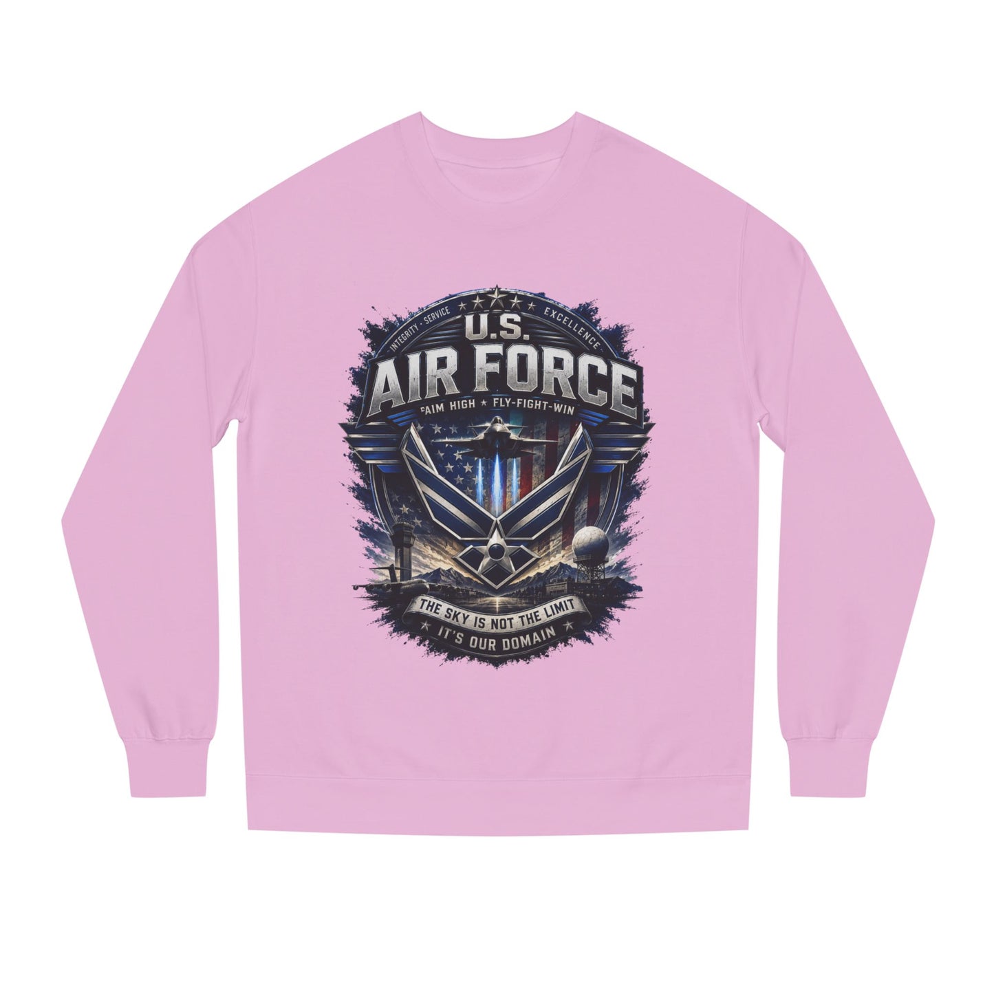 Air Force Crewneck Sweatshirt - U.S. Military Emblem Graphic