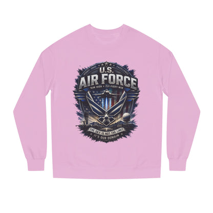 Air Force Crewneck Sweatshirt - U.S. Military Emblem Graphic