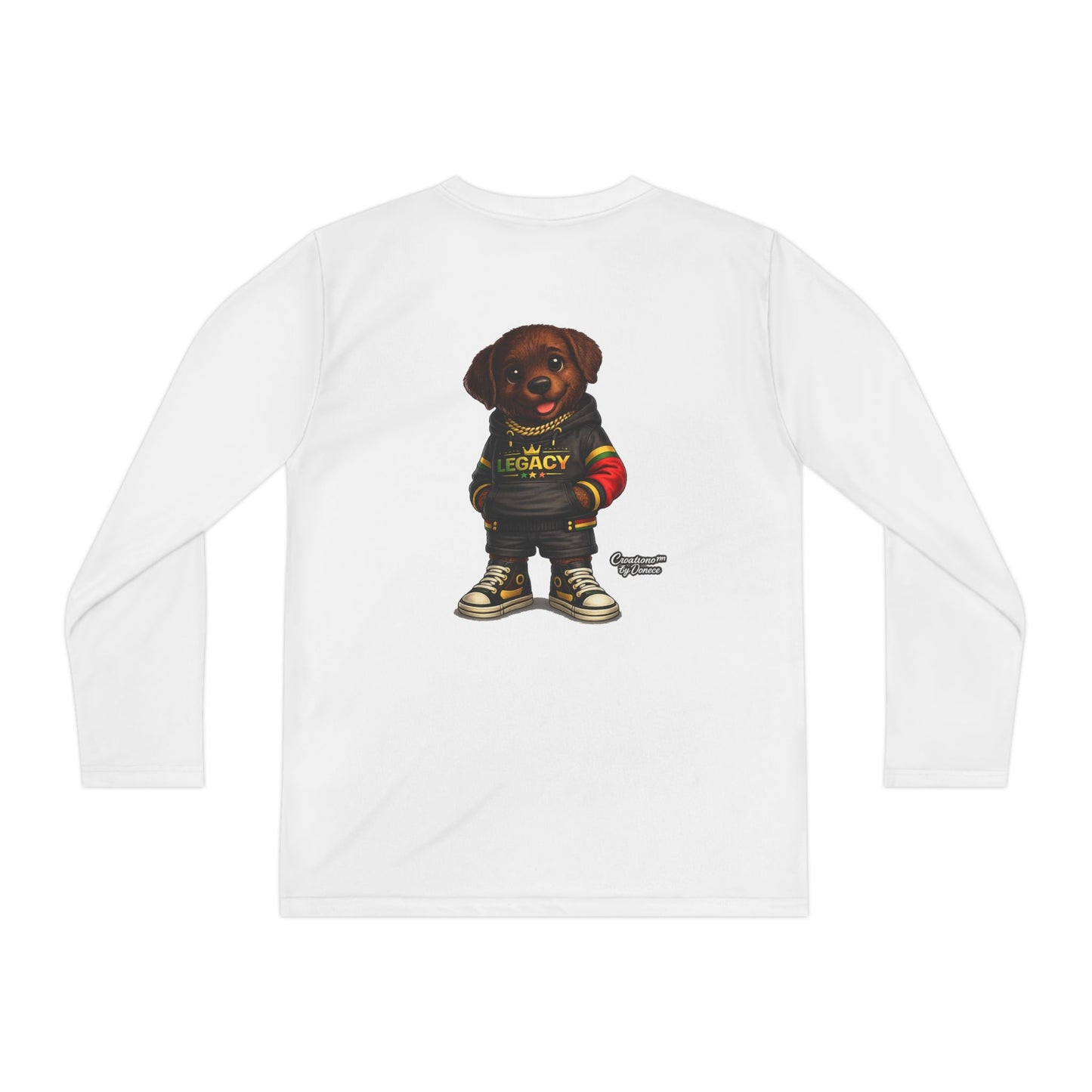 Kids Long Sleeve Tee — "Legacy" Rottweiler Puppy Graphic