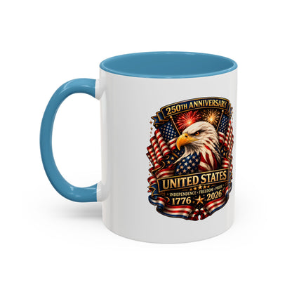 Patriotic Eagle Coffee Mug - United States 250th Anniversary 1776-2026