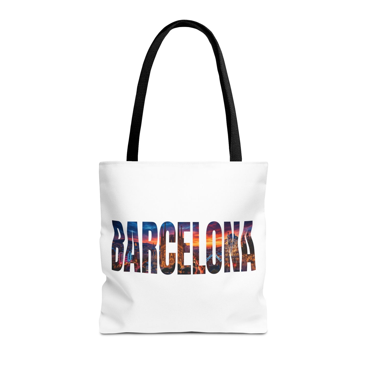 Barcelona Skyline Tote Bag — Cityscape Travel Souvenir Bag