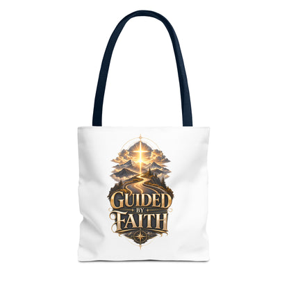 Guided by Faith Tote Bag — Christian Inspirational Canvas Tote