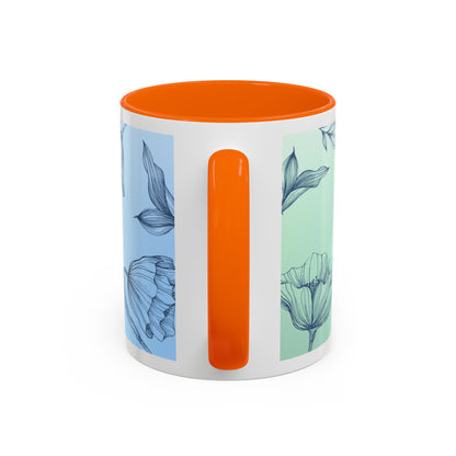 Mother's Heart Floral Accent Coffee Mug — "A Mother's Heart Never Fades"