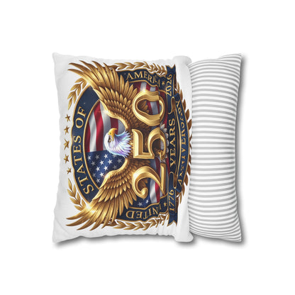 250th USA Anniversary Pillowcase – Patriotic Eagle 1776–2026 Decorative Throw Pillow Cover