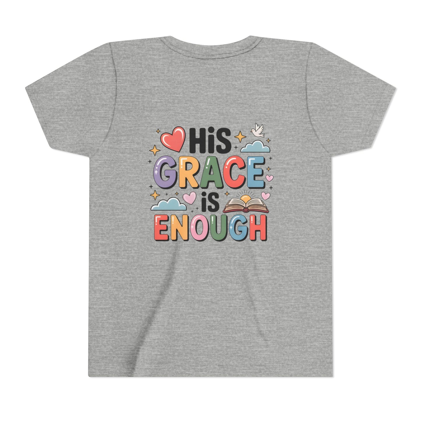 His Grace Is Enough Youth Tee — Christian Kids Inspirational Shirt