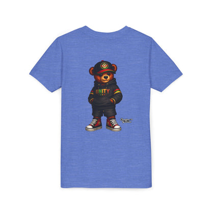 Youth T‑Shirt — Cool Bear Graphic Tee with 'UNITY' Hoodie Design