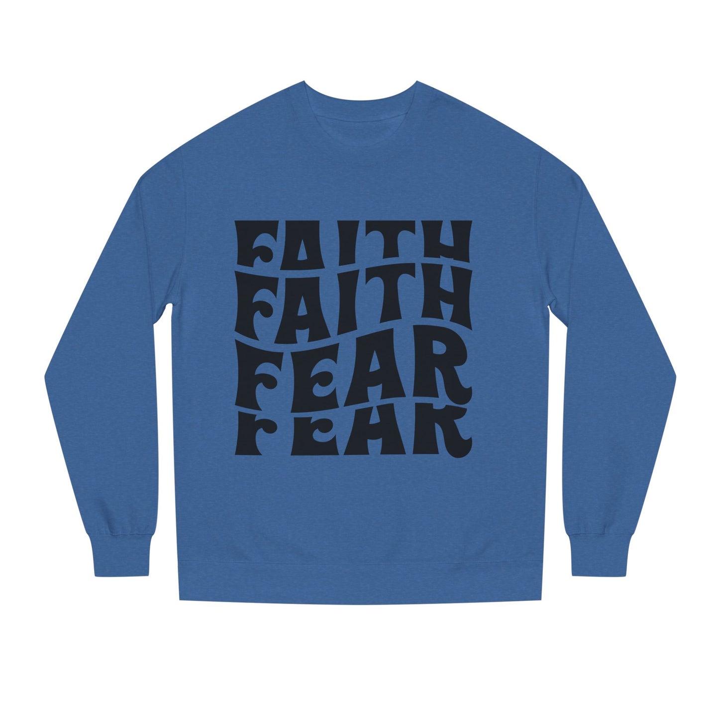 Faith Over Fear Crewneck Sweatshirt — Retro Graphic Faith Tee