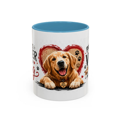 Pawsitive Vibes Coffee Mug - "Wag More, Worry Less" Dog Lover Accent Mug