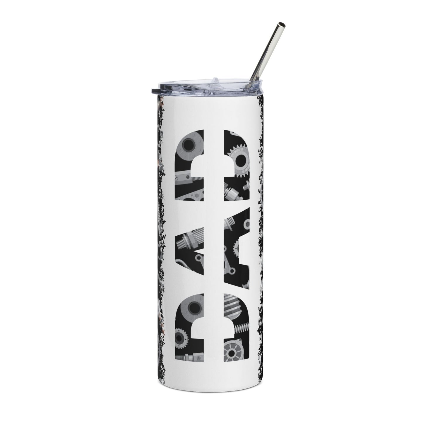 20oz Mechanical Gears Stainless Steel Tumbler — Industrial Automotive Tool Design