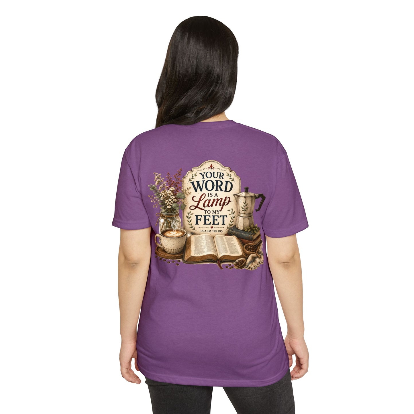 Bible Verse T-Shirt — "Your Word Is a Lamp to My Feet" Inspirational Christian Tee