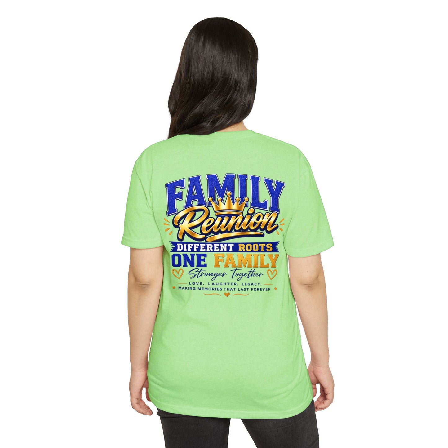 Family Reunion T-Shirt — "Family Reunion: Different Roots One Family" Keepsake Tee