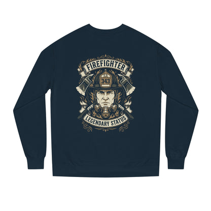Firefighter Crewneck Sweatshirt — "Legendary Status" Graphic