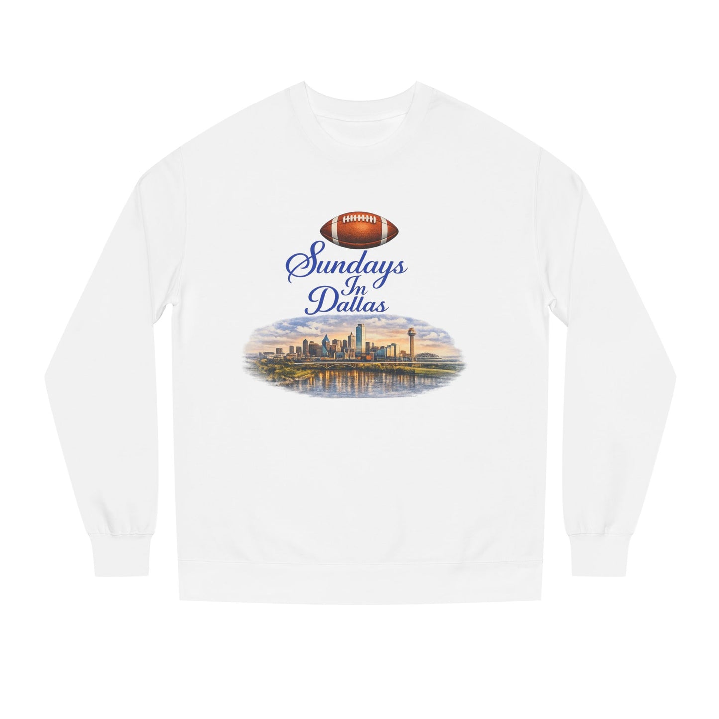Dallas Skyline Football Sweatshirt — "Sundays in Dallas" Crewneck