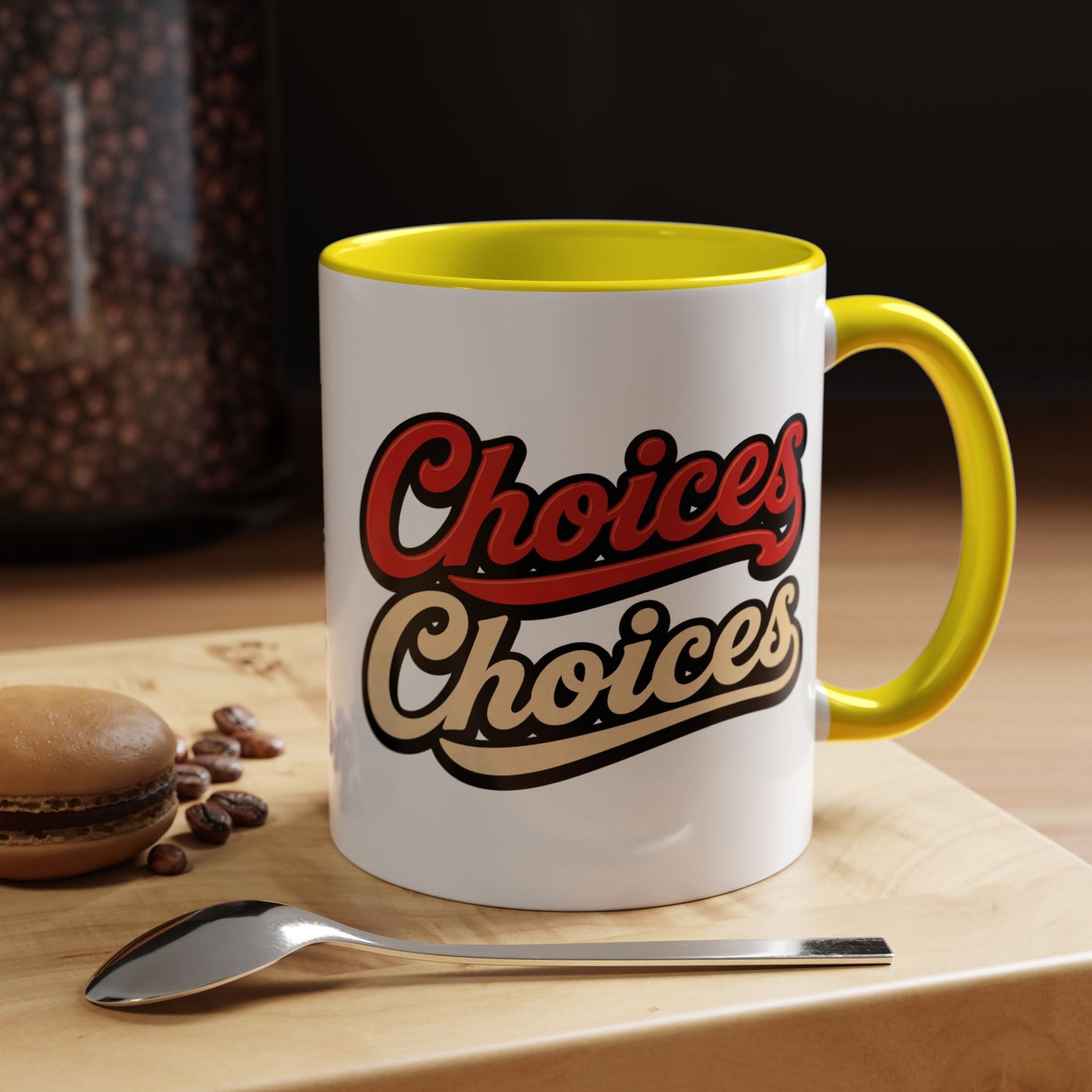 Choices Retro Accent Coffee Mug — Vintage Script 11/15oz