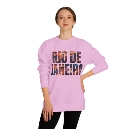 Rio de Janeiro Graphic Sweatshirt — Sunset Typography Travel Crewneck