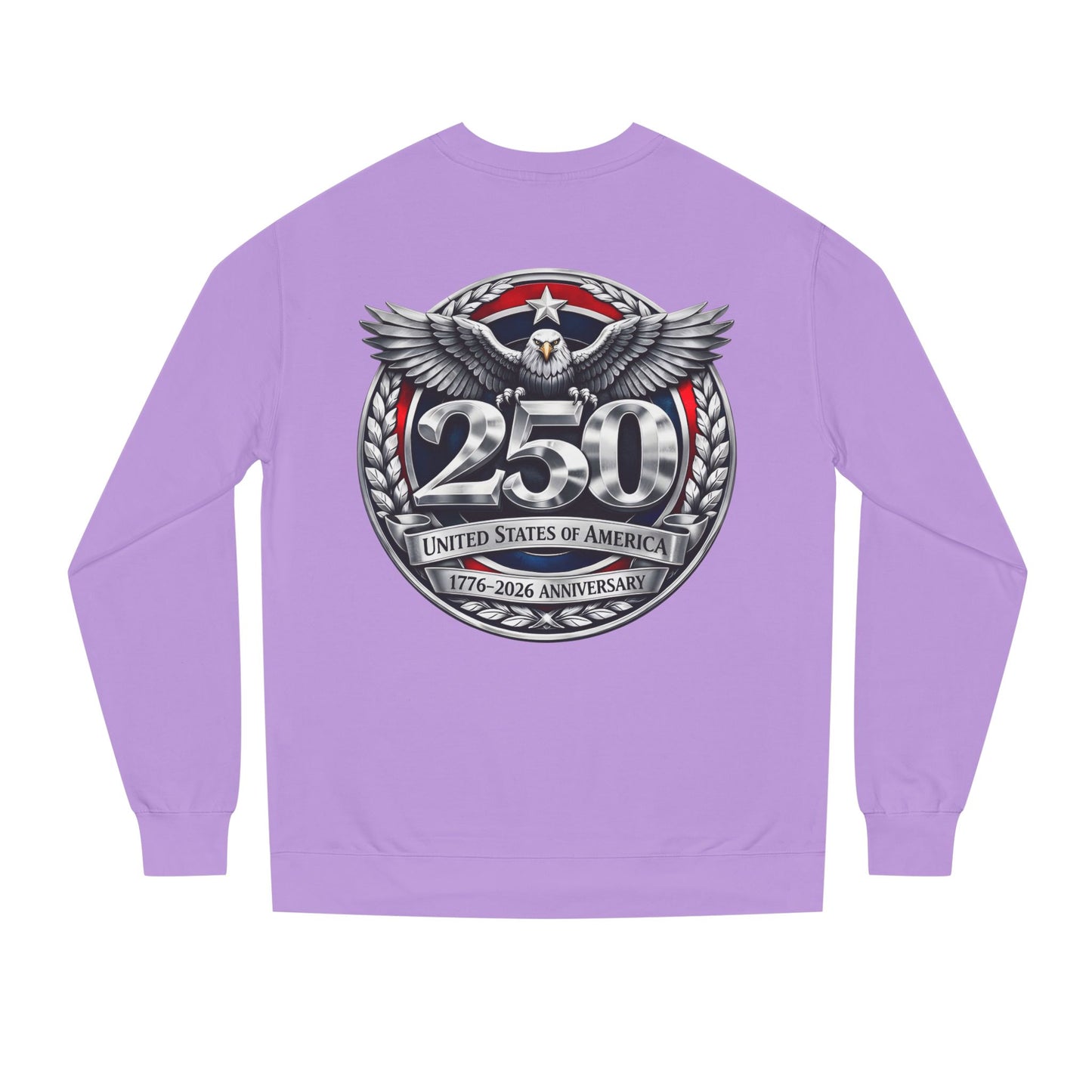 250th USA Anniversary Sweatshirt — Eagle Emblem 1776–2026 Commemorative Crewneck