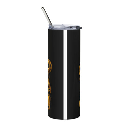 Juneteenth Stainless Tumbler — "Free-ish Since 1865" Red Green Yellow Fist Design