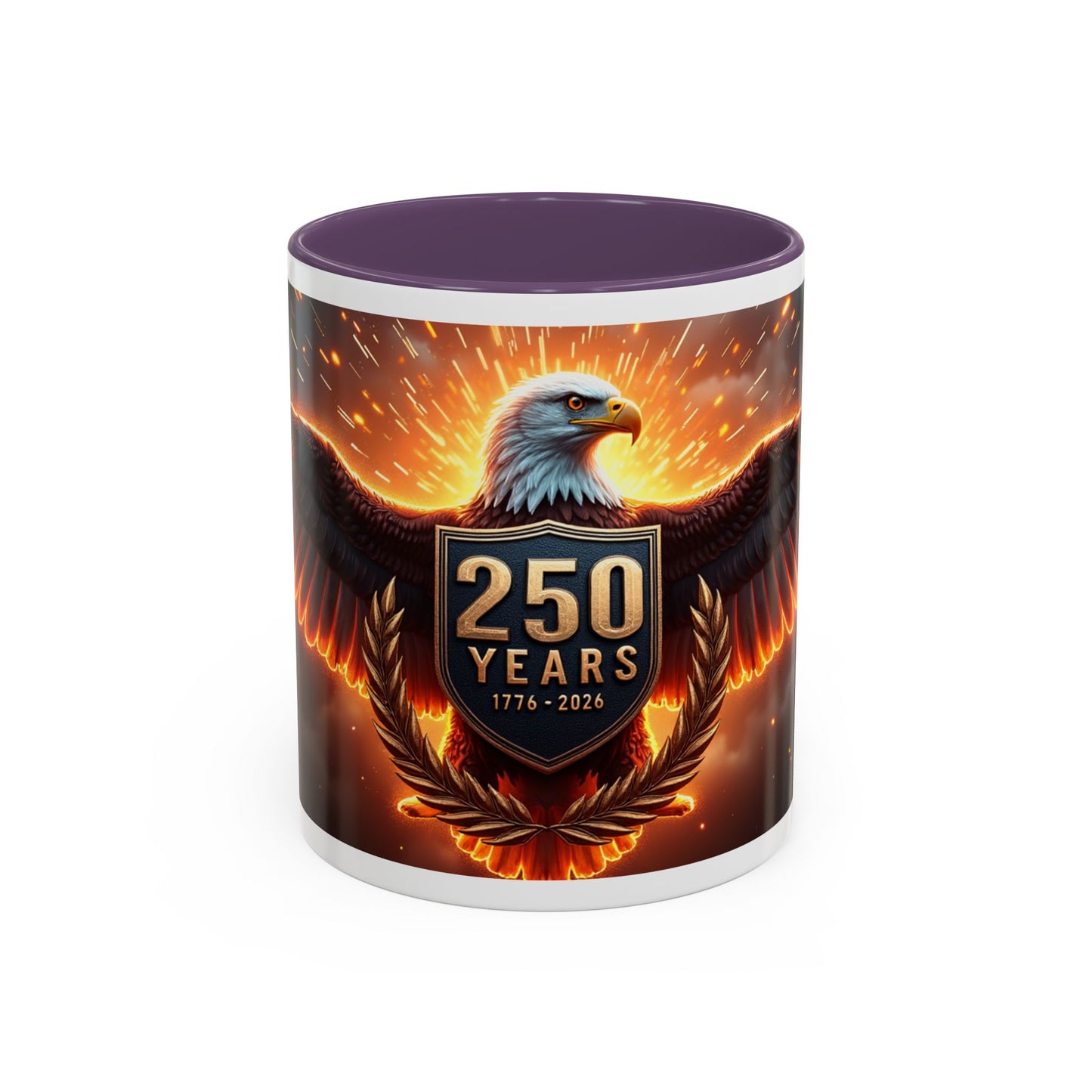 250 Years Eagle Coffee Mug — Patriotic Anniversary Ceramic Accent Mug (11/15oz)
