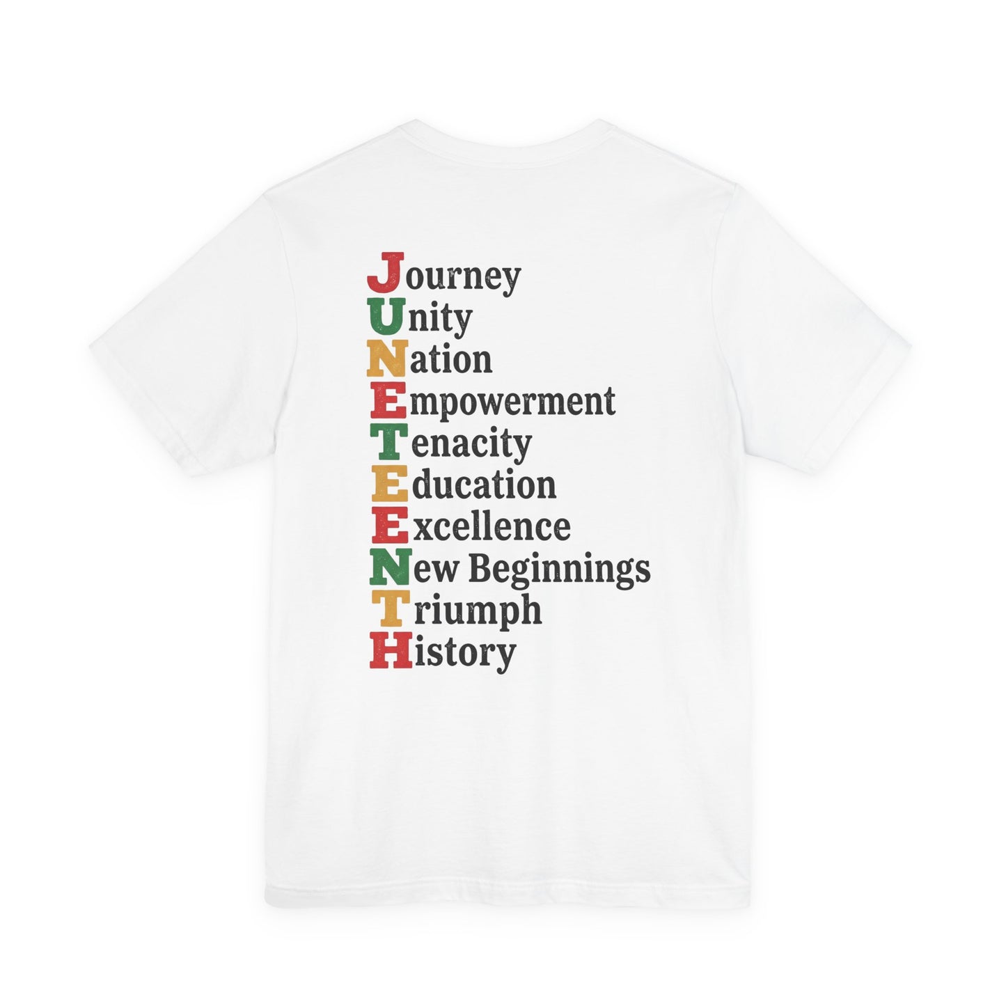 Juneteenth Acrostic T-Shirt — Journey, Unity, Empowerment Tee