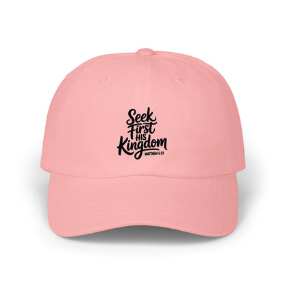 Seek First the Kingdom Dad Cap – Christian Baseball Hat