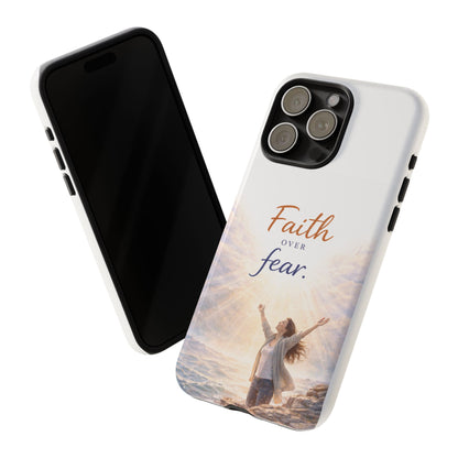 Faith Over Fear Phone Case — Inspirational Christian iPhone Cover
