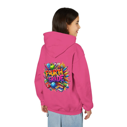 Fourth Grade Youth Hoodie — Colorful Back-to-School Kids Sweatshirt