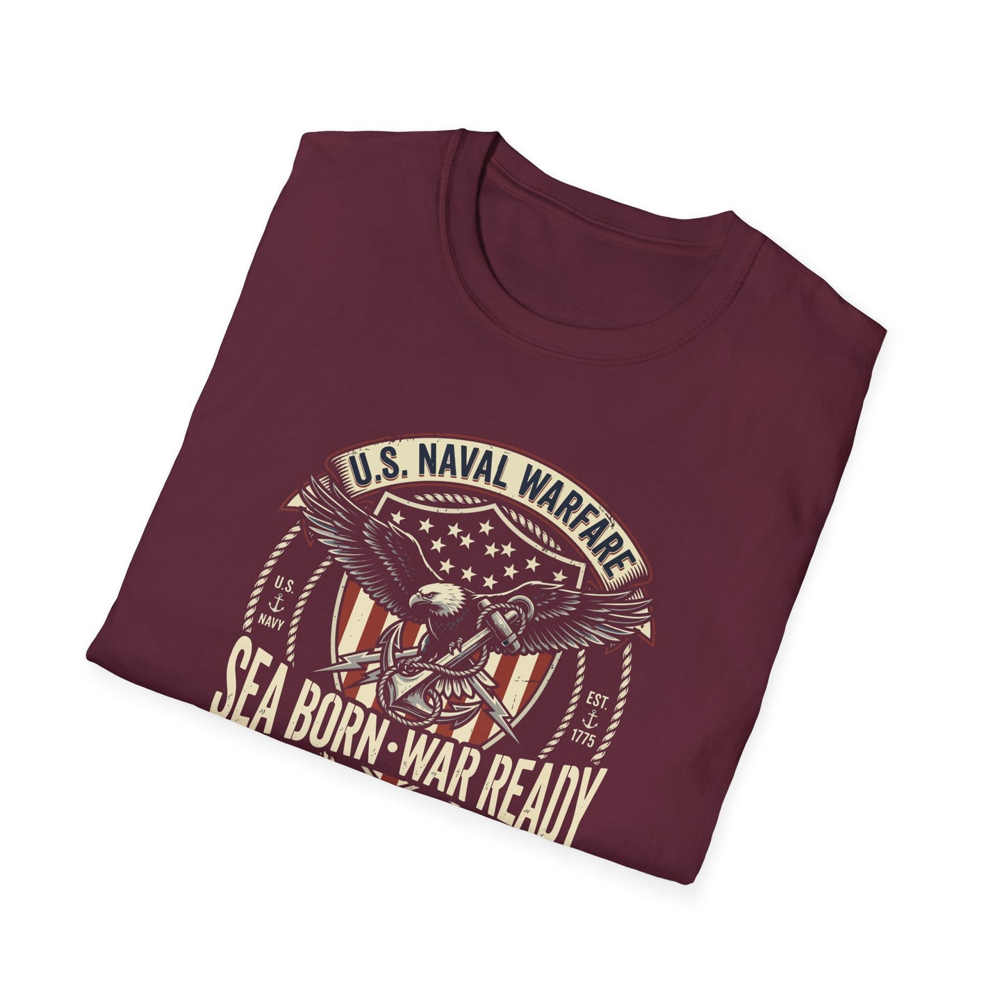 U.S. Naval Warfare Sea Born-War Ready America’s Ocean Force T-Shirt