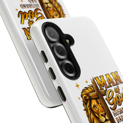 Man of God Lion Phone Case — ‘Man of God’ Christian Protector Dad Gift