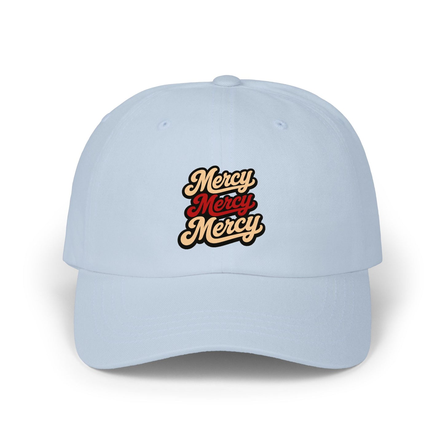 Dad Cap — 'Mercy Mercy Mercy' Retro Script Embroidered Hat