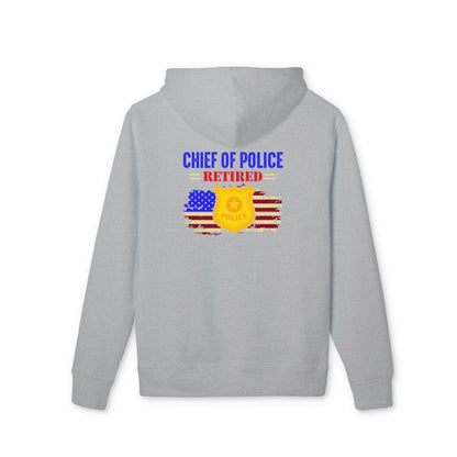 Chief of Police Retired Hoodie — Patriotic Police Badge Pullover