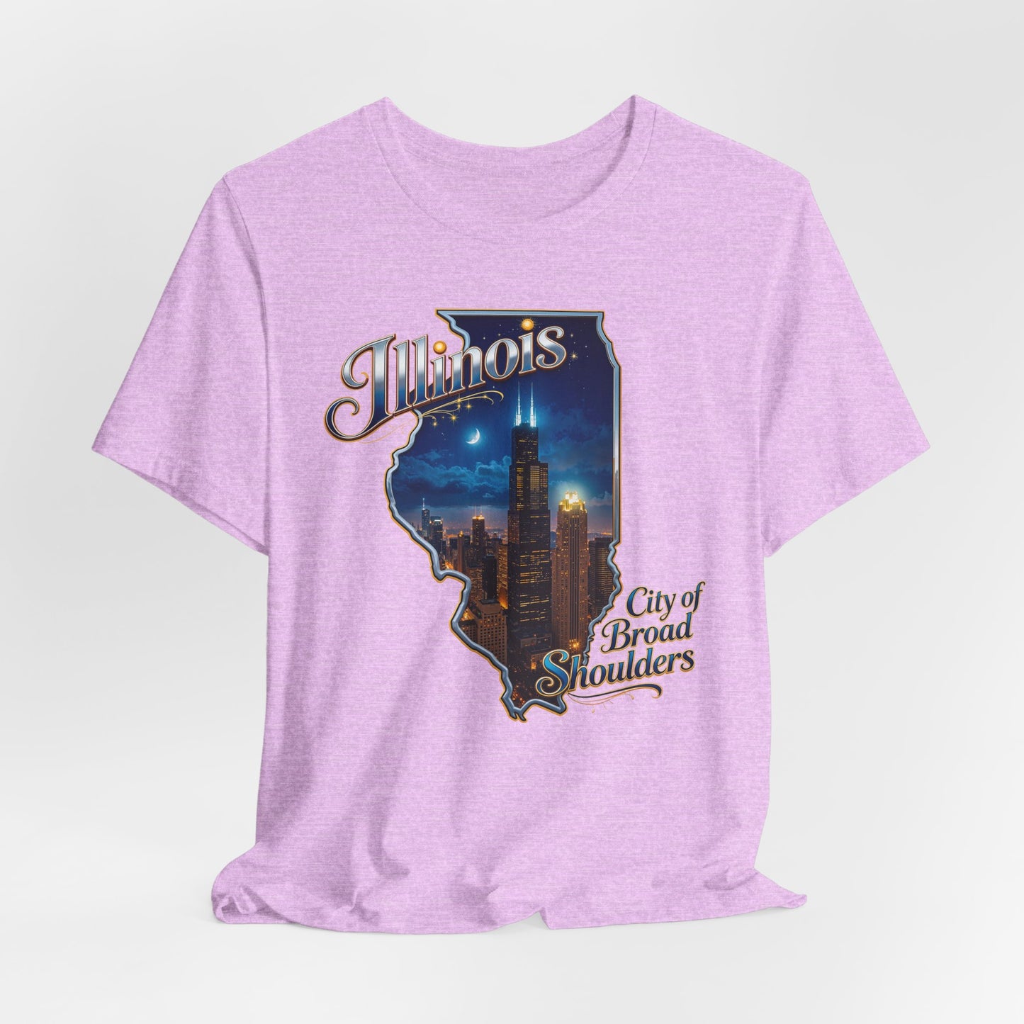 Illinois State Tee — 'City of Broad Shoulders' Chicago Skyline T-Shirt