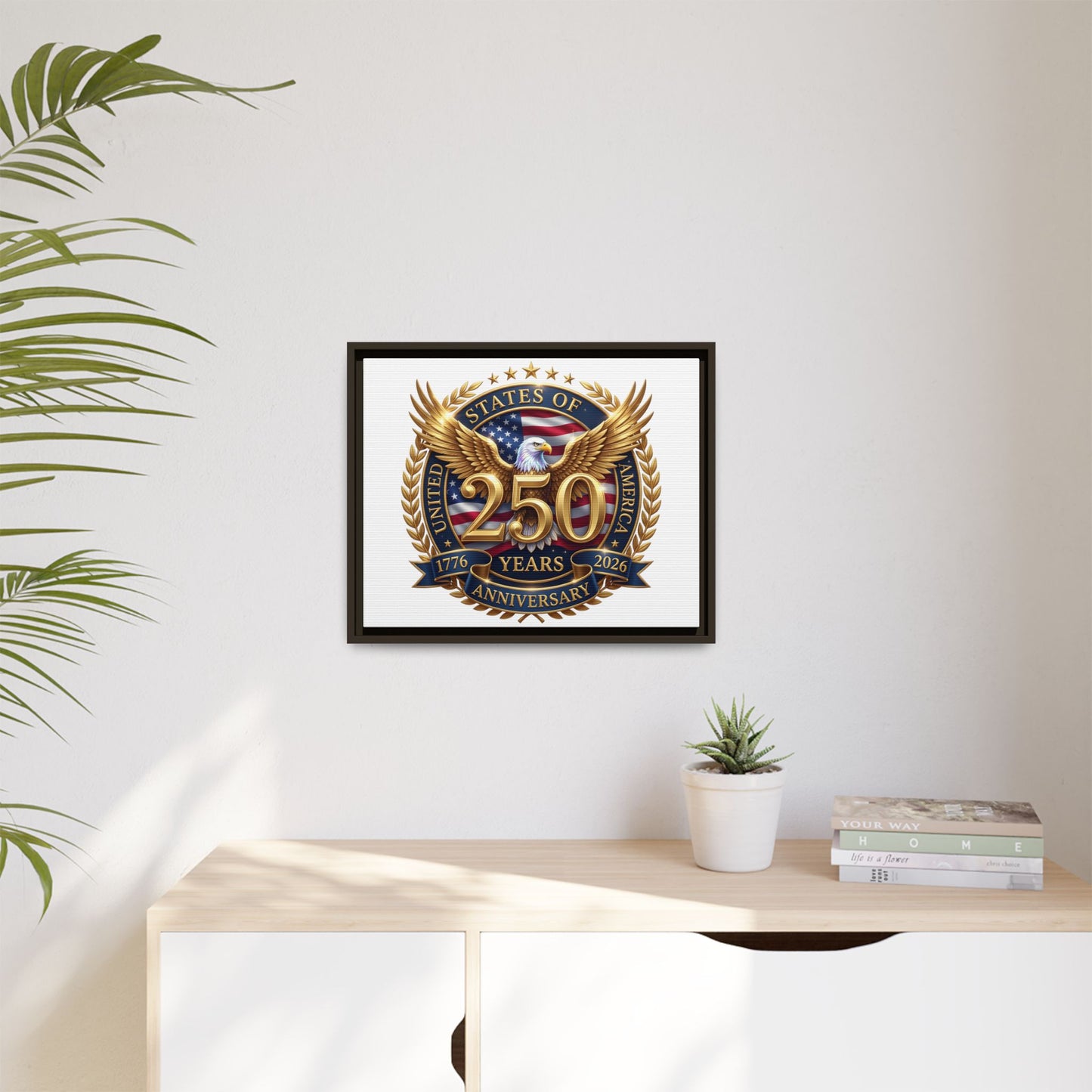 250th United States Anniversary Framed Canvas Print