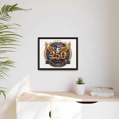 250th United States Anniversary Framed Canvas Print