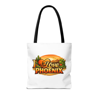 I Love Phoenix Tote Bag – Desert Sunset Illustration