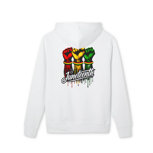 Juneteenth Raised Fists Hoodie — Black History Celebration Pullover
