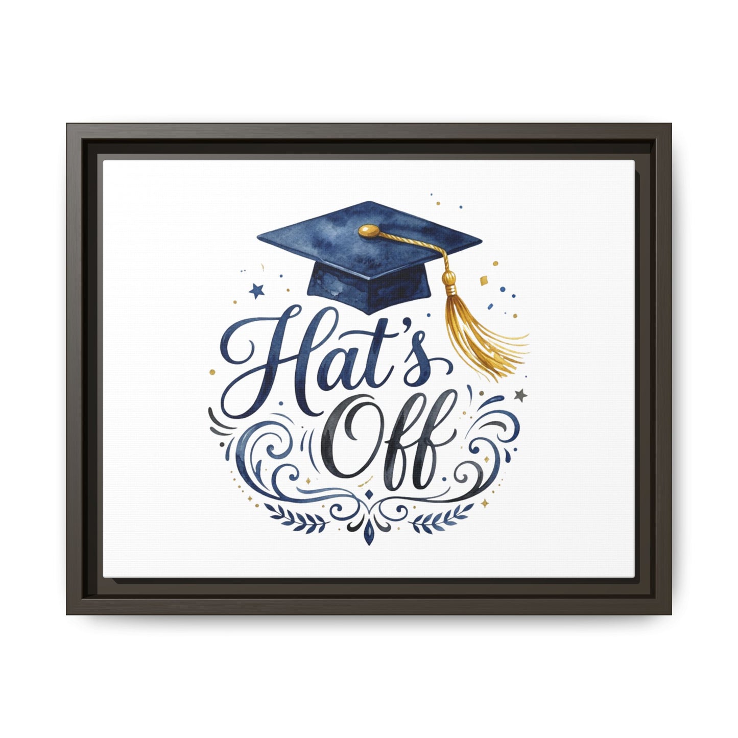 Graduation Canvas Print - "Hat's Off" Framed Matte Art