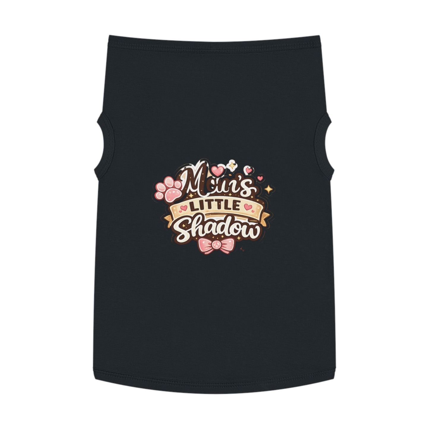 Pet Tank Top — "Mom's Little Shadow" Cute Paw Print Dog Tank
