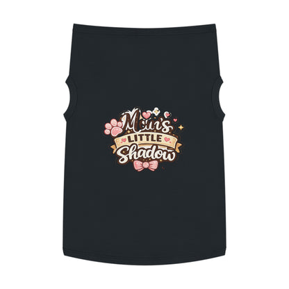 Pet Tank Top — "Mom's Little Shadow" Cute Paw Print Dog Tank