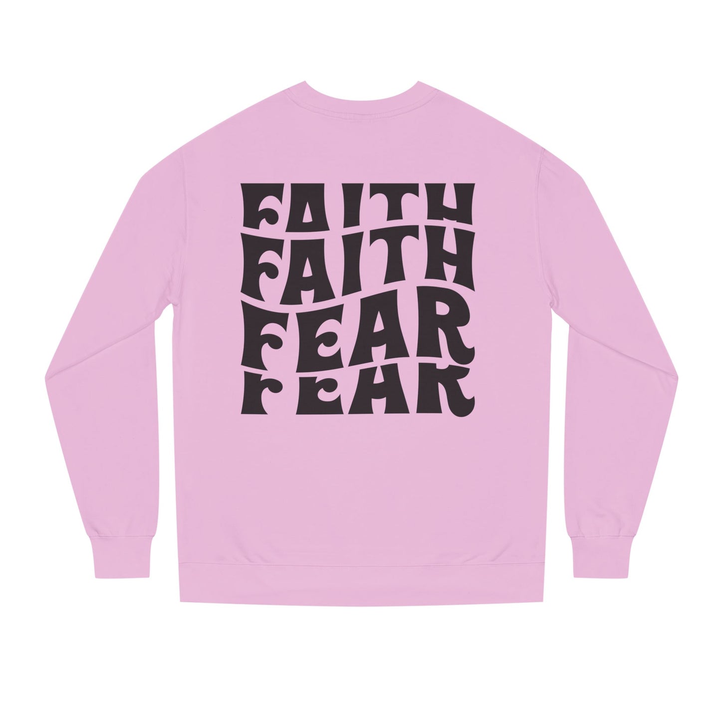 Faith Over Fear Crewneck Sweatshirt — Retro Graphic Faith Tee