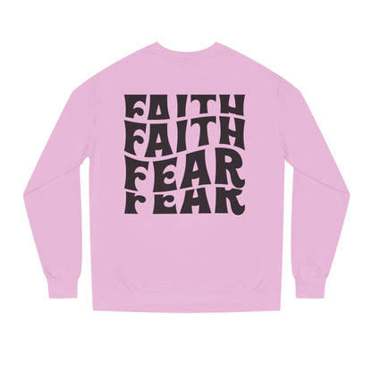 Faith Over Fear Crewneck Sweatshirt — Retro Graphic Faith Tee