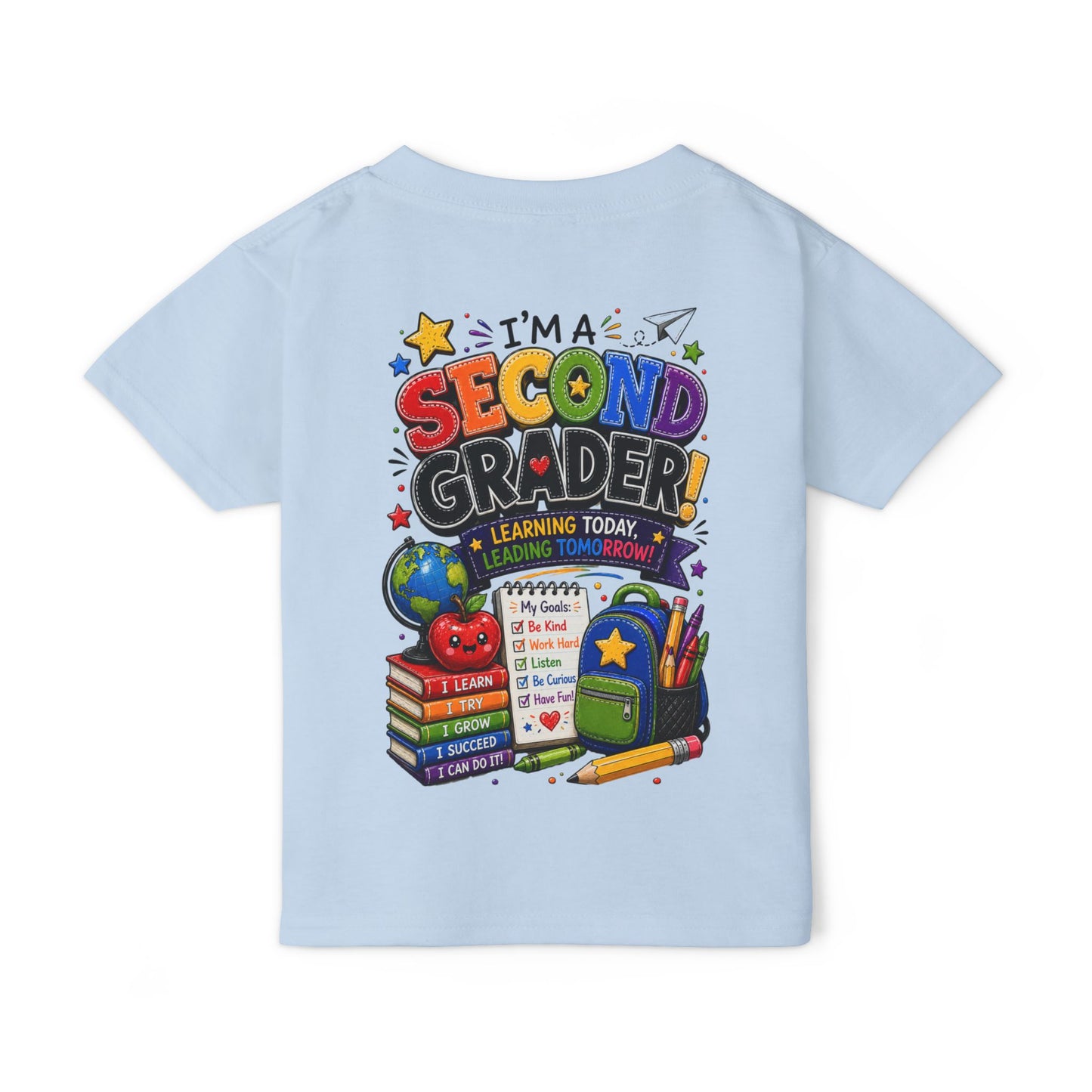 Second Grader Toddler T‑Shirt - "I'm a Second Grader" Back-to-School Cute Kids Tee