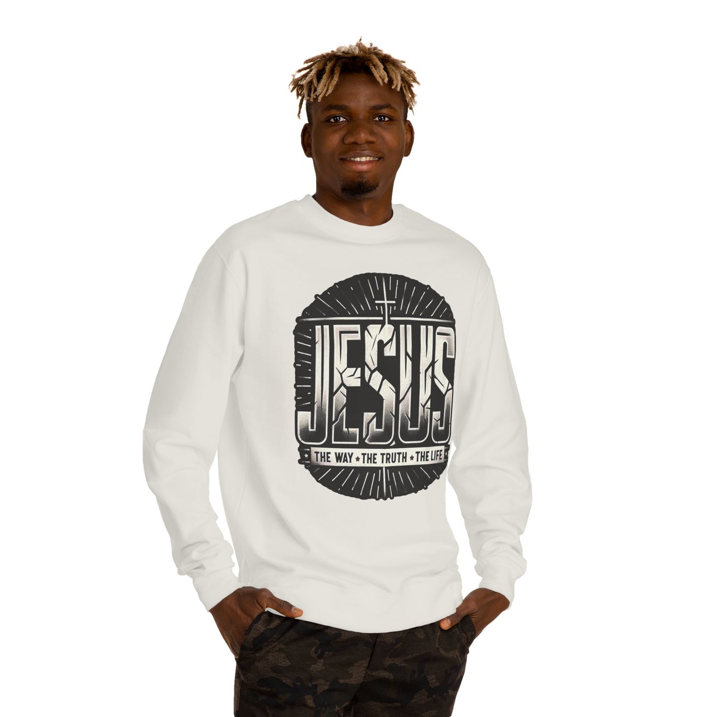 Jesus Faith Crewneck Sweatshirt – "Jesus: The Way • The Truth • The Life" Christian Pullover