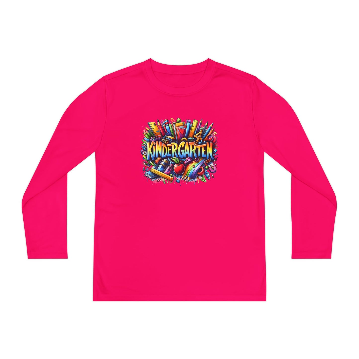 Kindergarten Crayons Youth Long Sleeve Tee