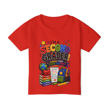 Second Grader Toddler T‑Shirt - "I'm a Second Grader" Back-to-School Cute Kids Tee