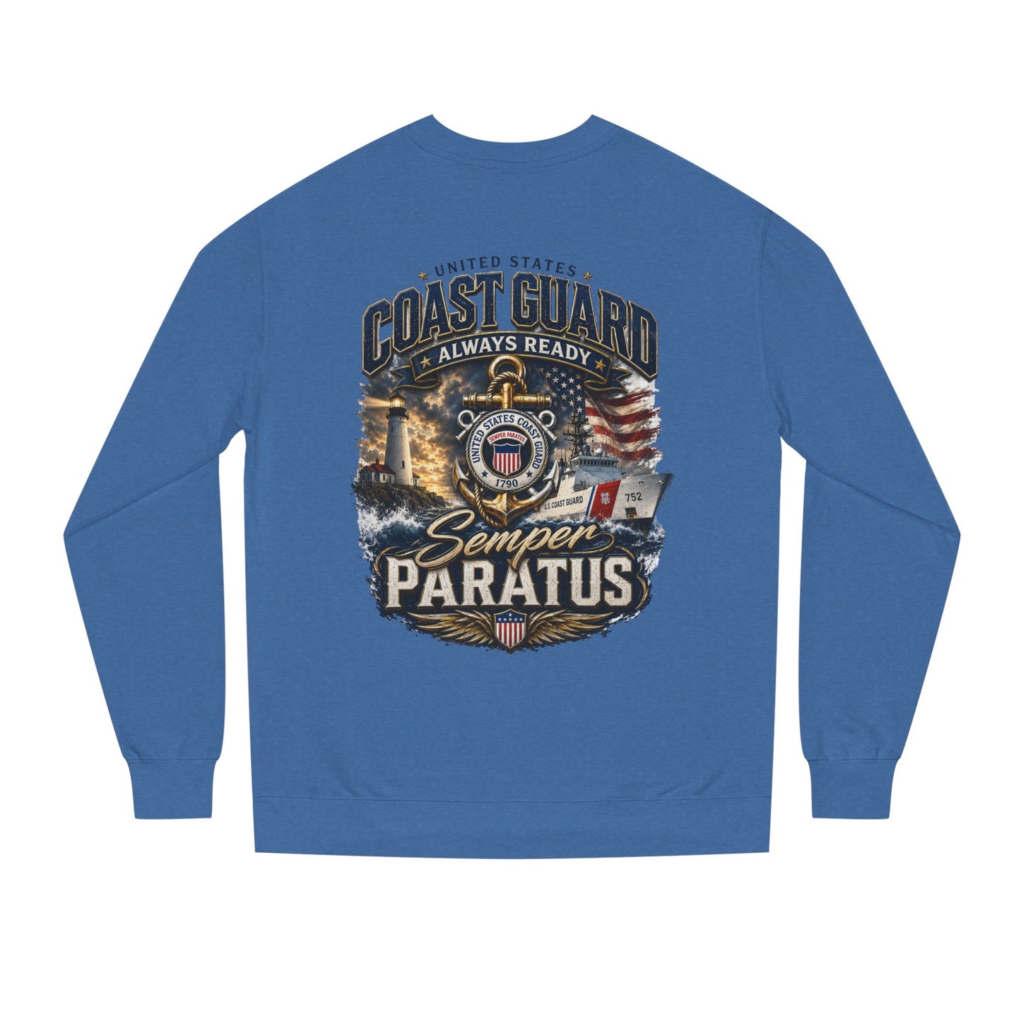 Coast Guard Semper Paratus Sweatshirt — USCG Always Ready Veteran Crewneck