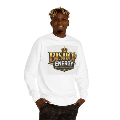 Bishop Energy Crewneck Sweatshirt — Gold Crown Logo (Grace, Government, Glory)