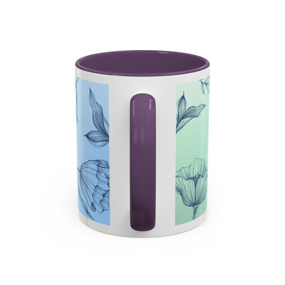 Mother's Heart Floral Accent Coffee Mug — "A Mother's Heart Never Fades"