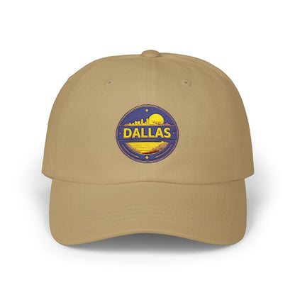 Dallas Crest Dad Cap — Embroidered Vintage City Patch Hat