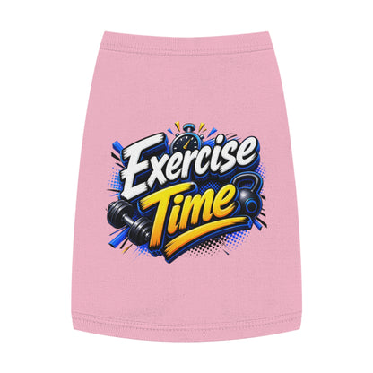 Exercise Time Pet Tank Top — Funny Workout Dog Shirt